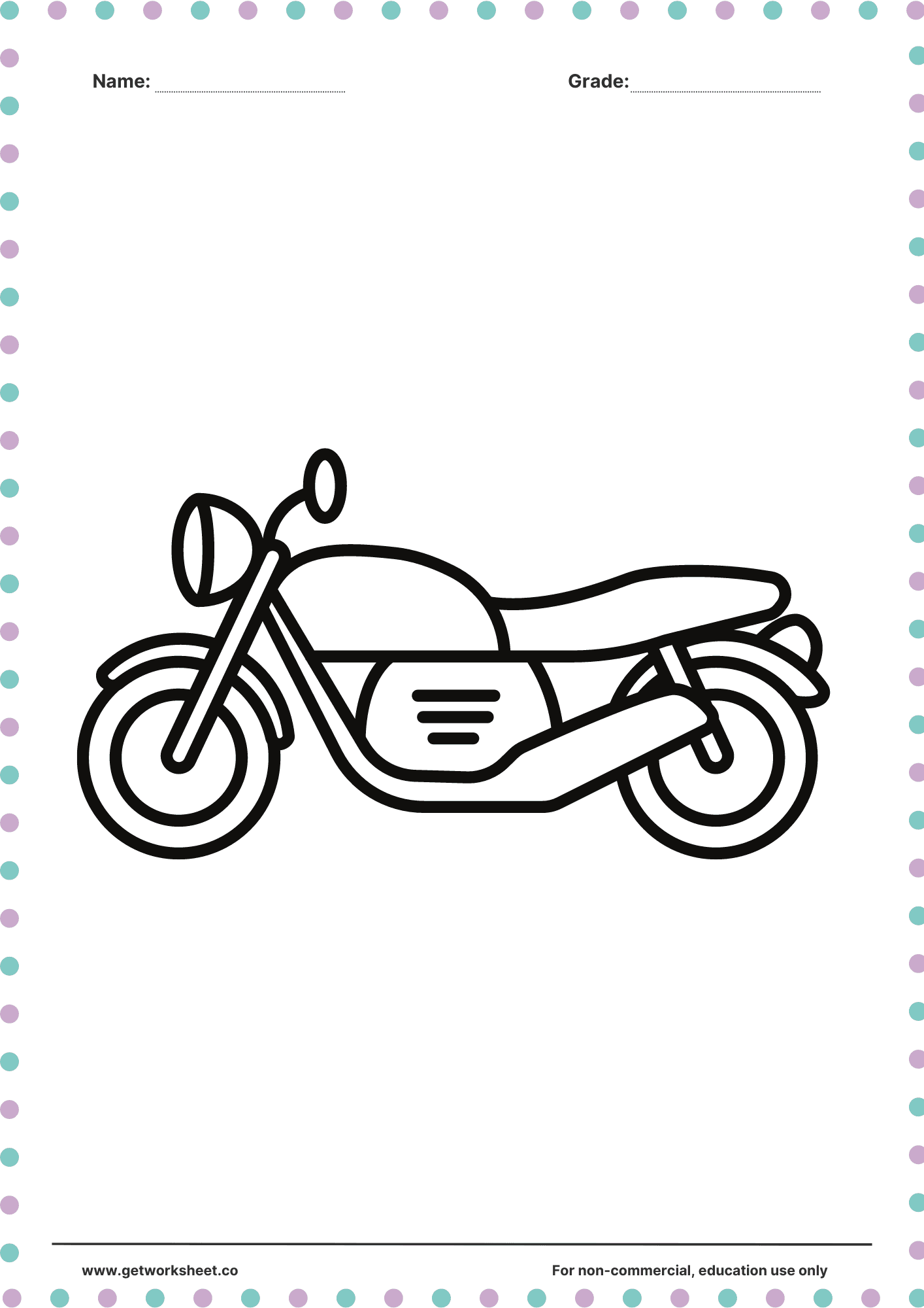 Free printable vehicle coloring pages