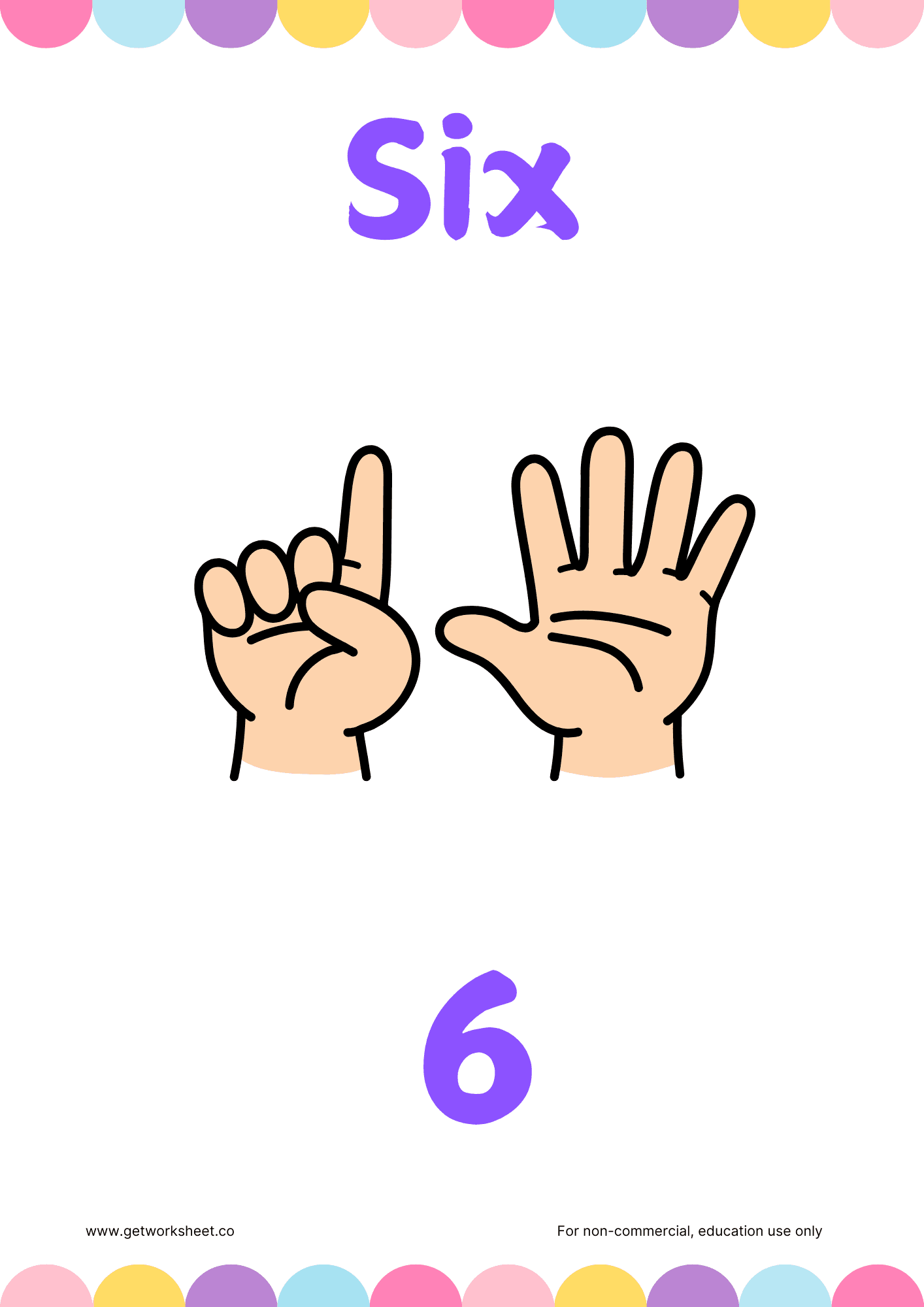 Number flashcards 6