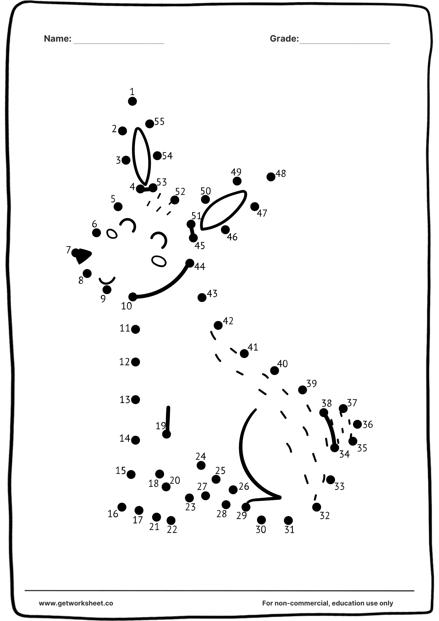 Connect the dots printable 10