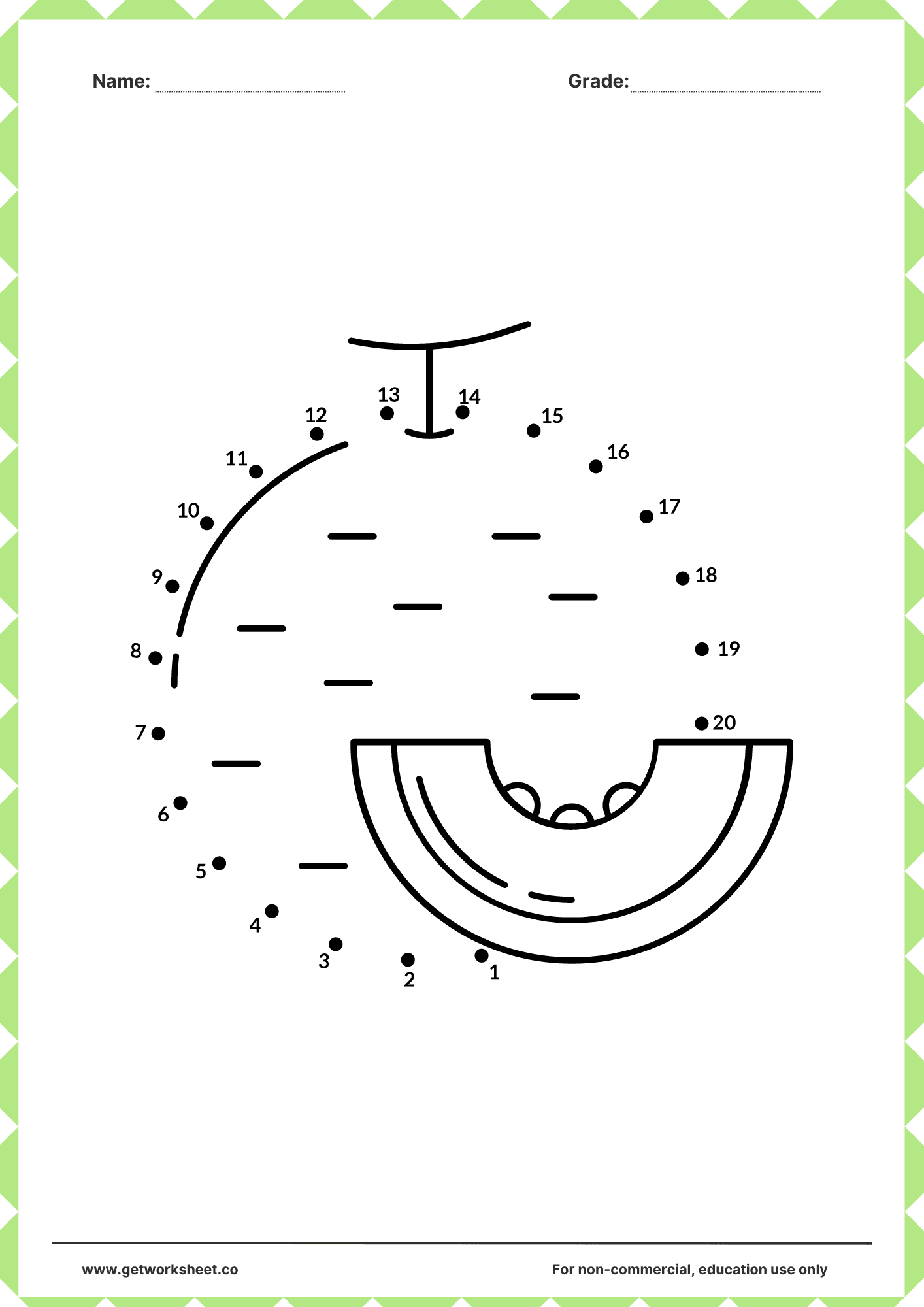 Connect the dots printable 16