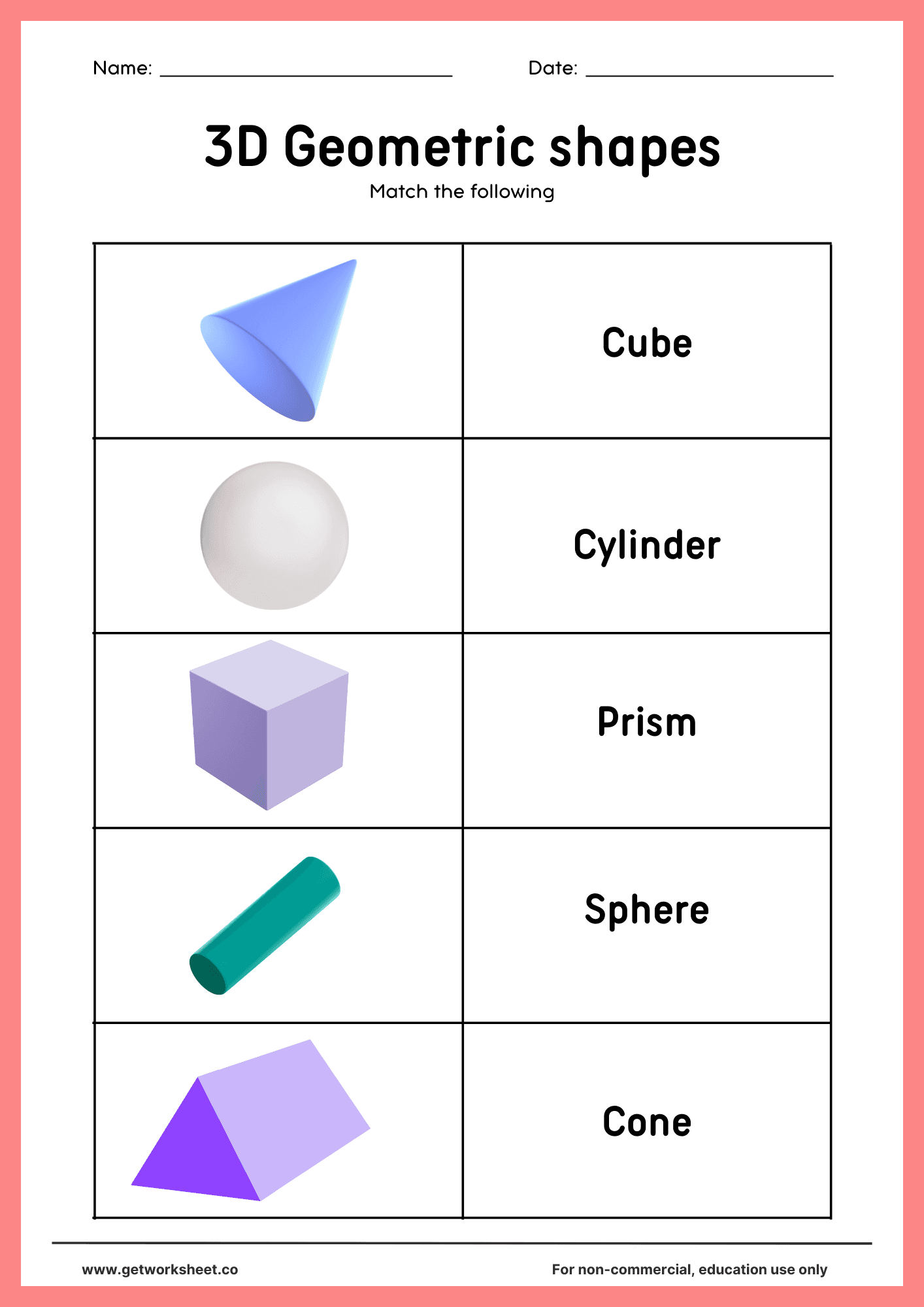 3d geometric shapes printable 2