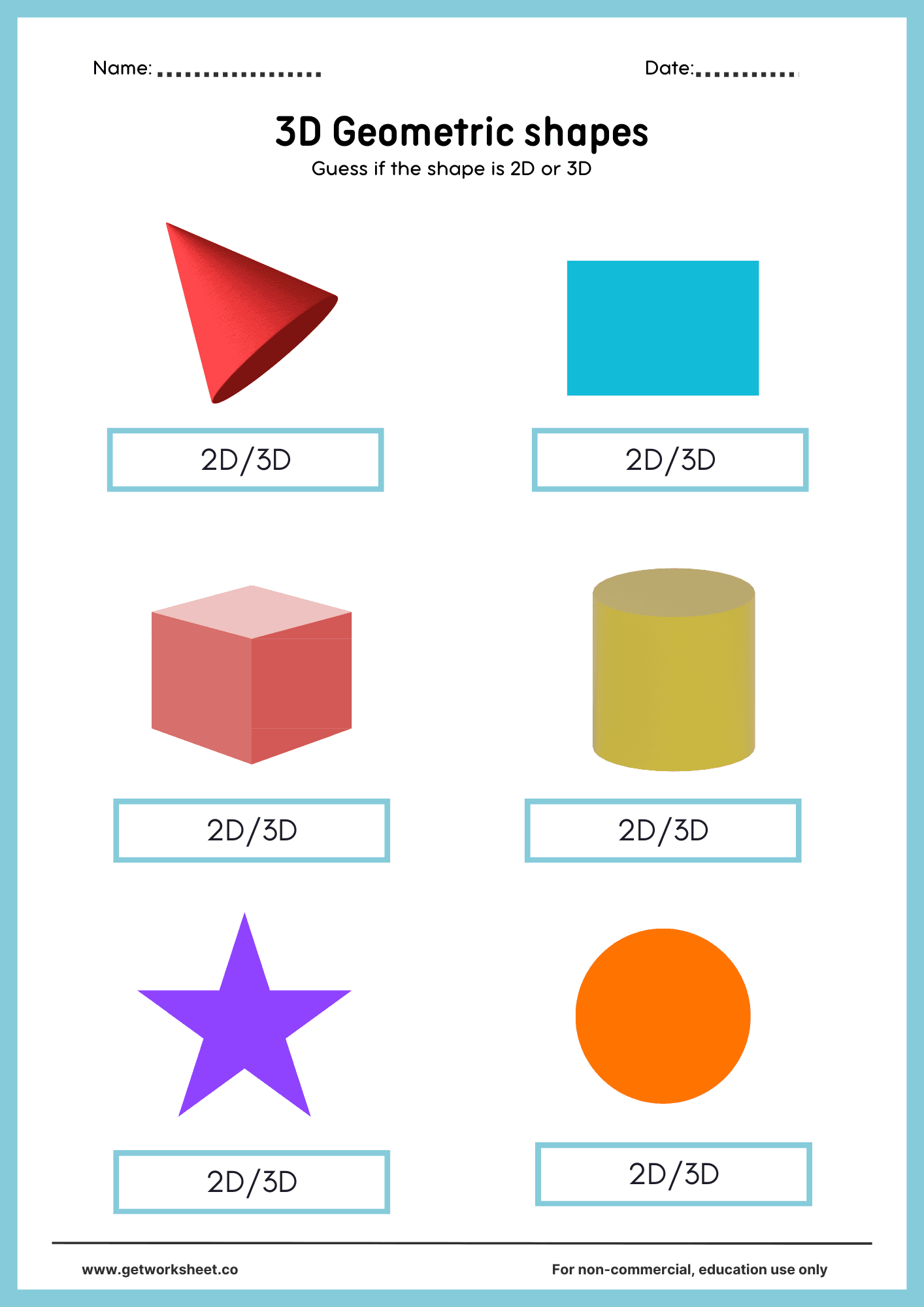 3d geometric shapes printable 5