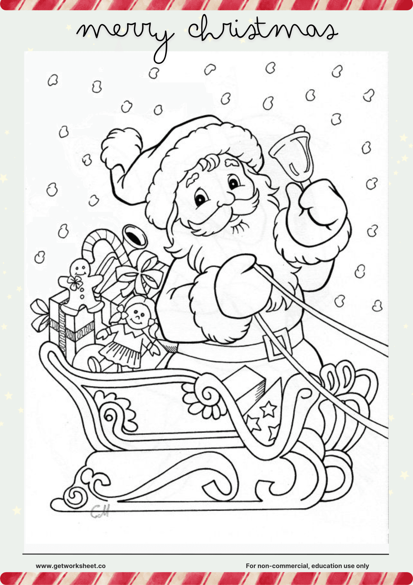 Free merry christmas coloring pages