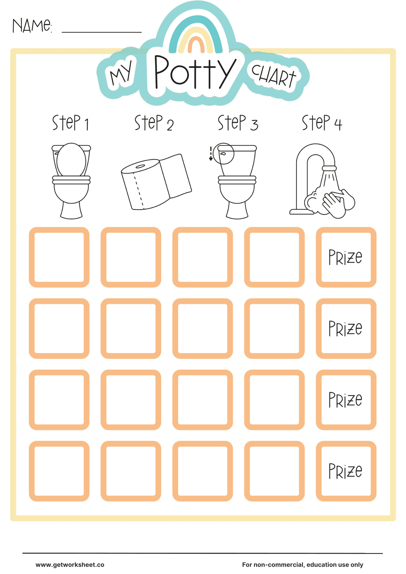 Potty training chart printable 4