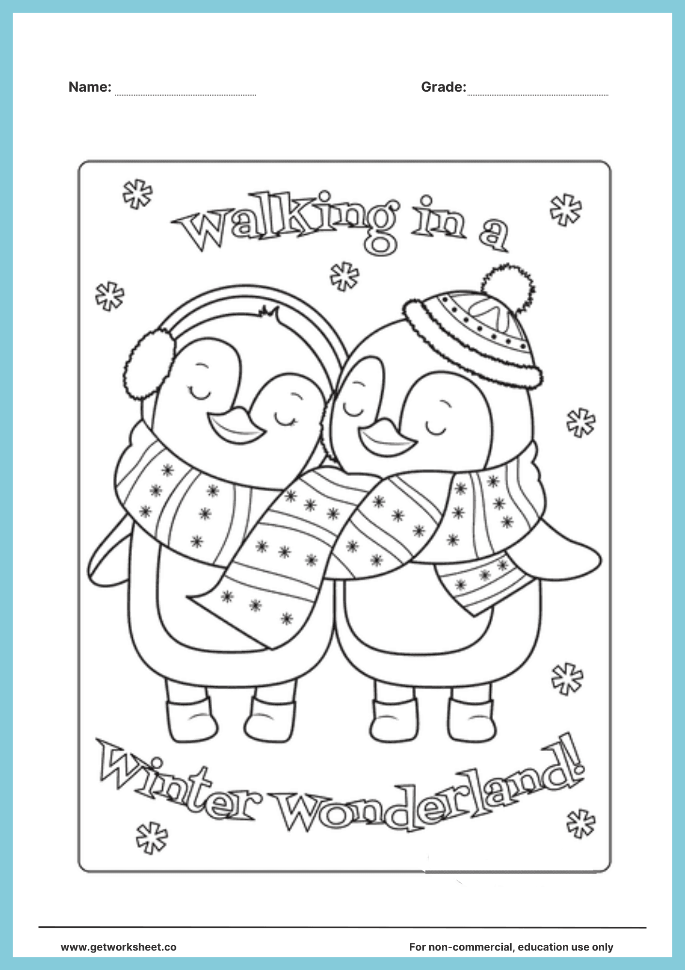 Free winter coloring pages