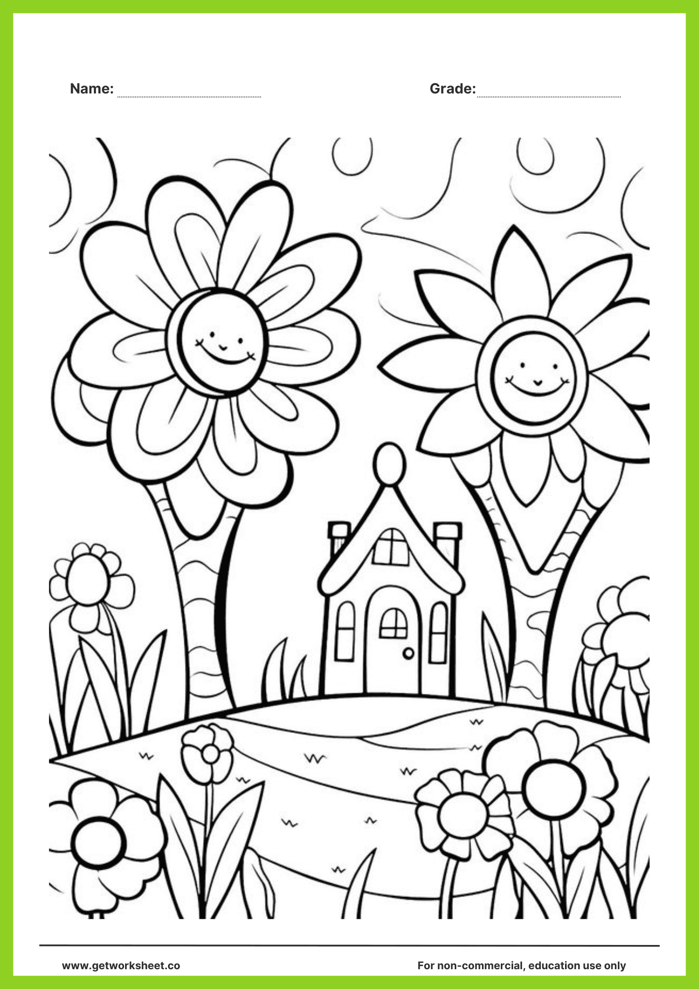 Free spring coloring pages
