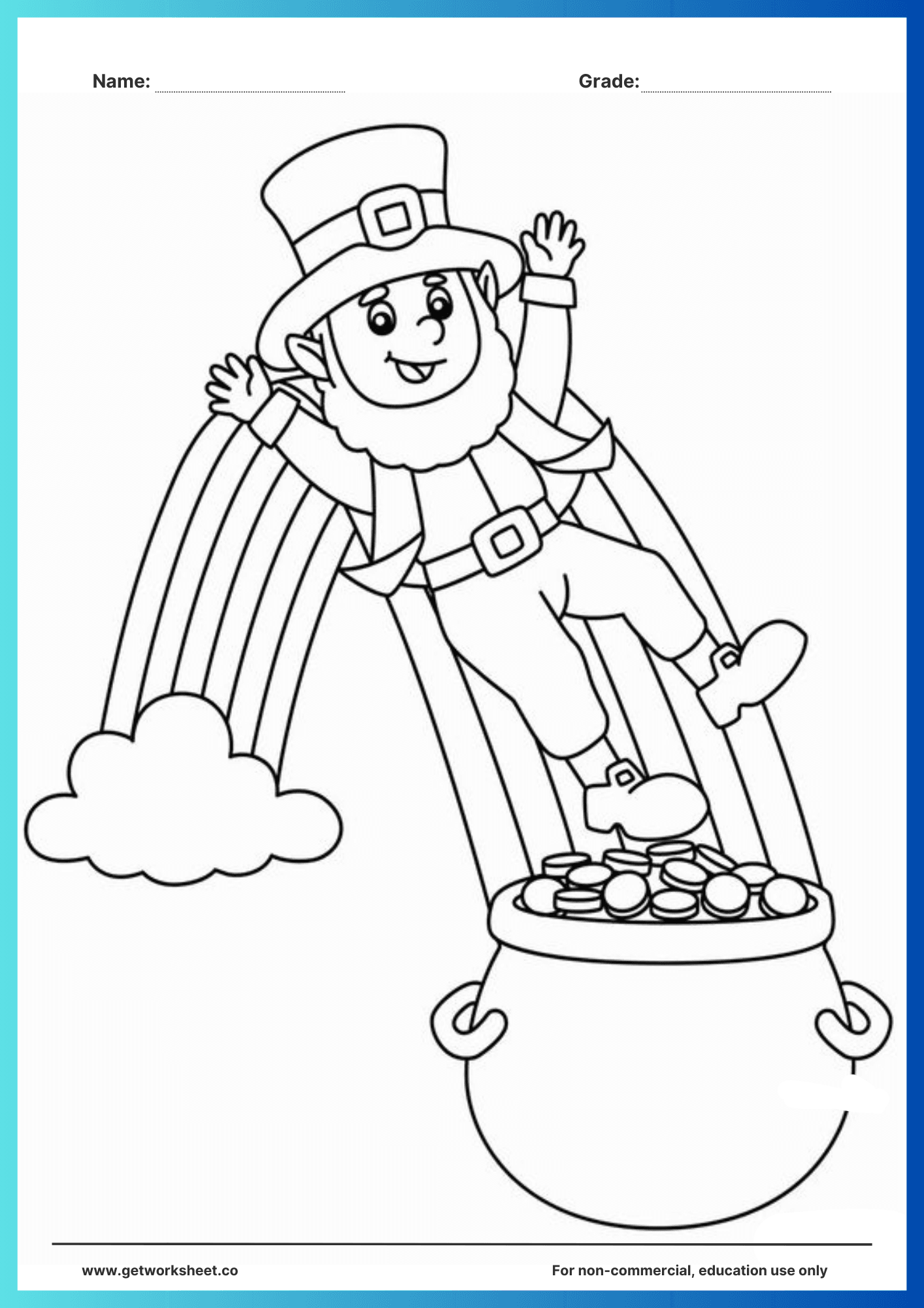 Leprechaun coloring page 2