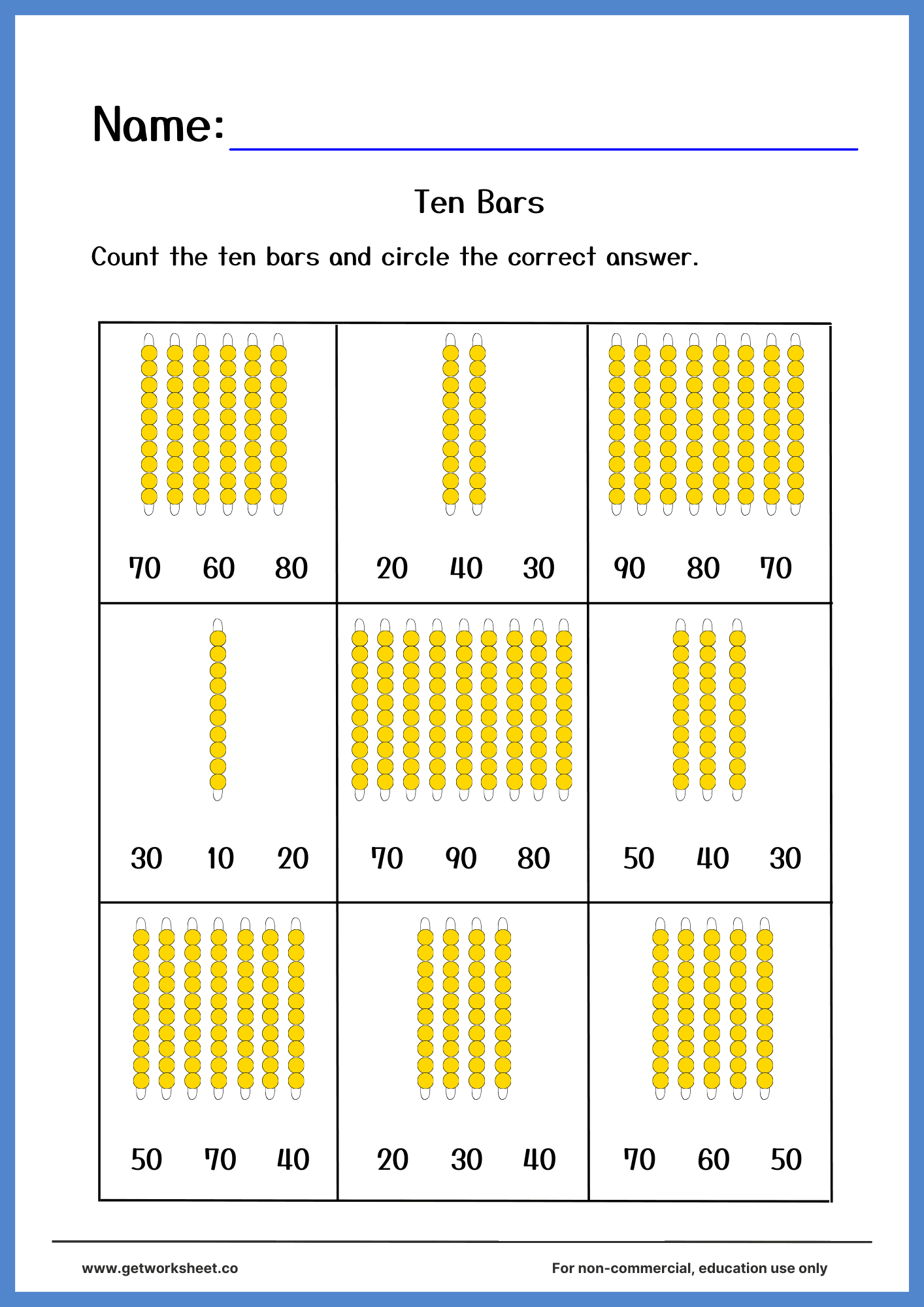 Free montessori beads worksheets