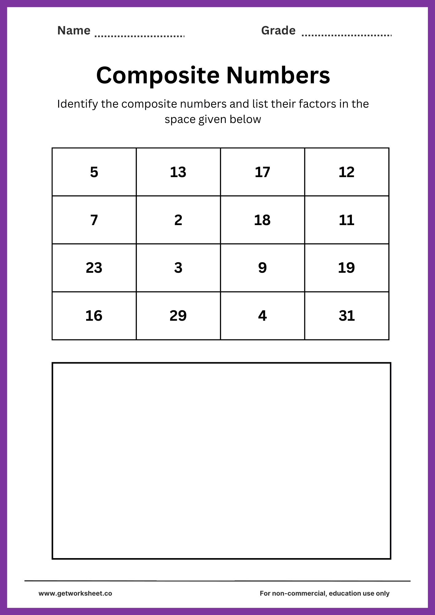 Composite number worksheet 2