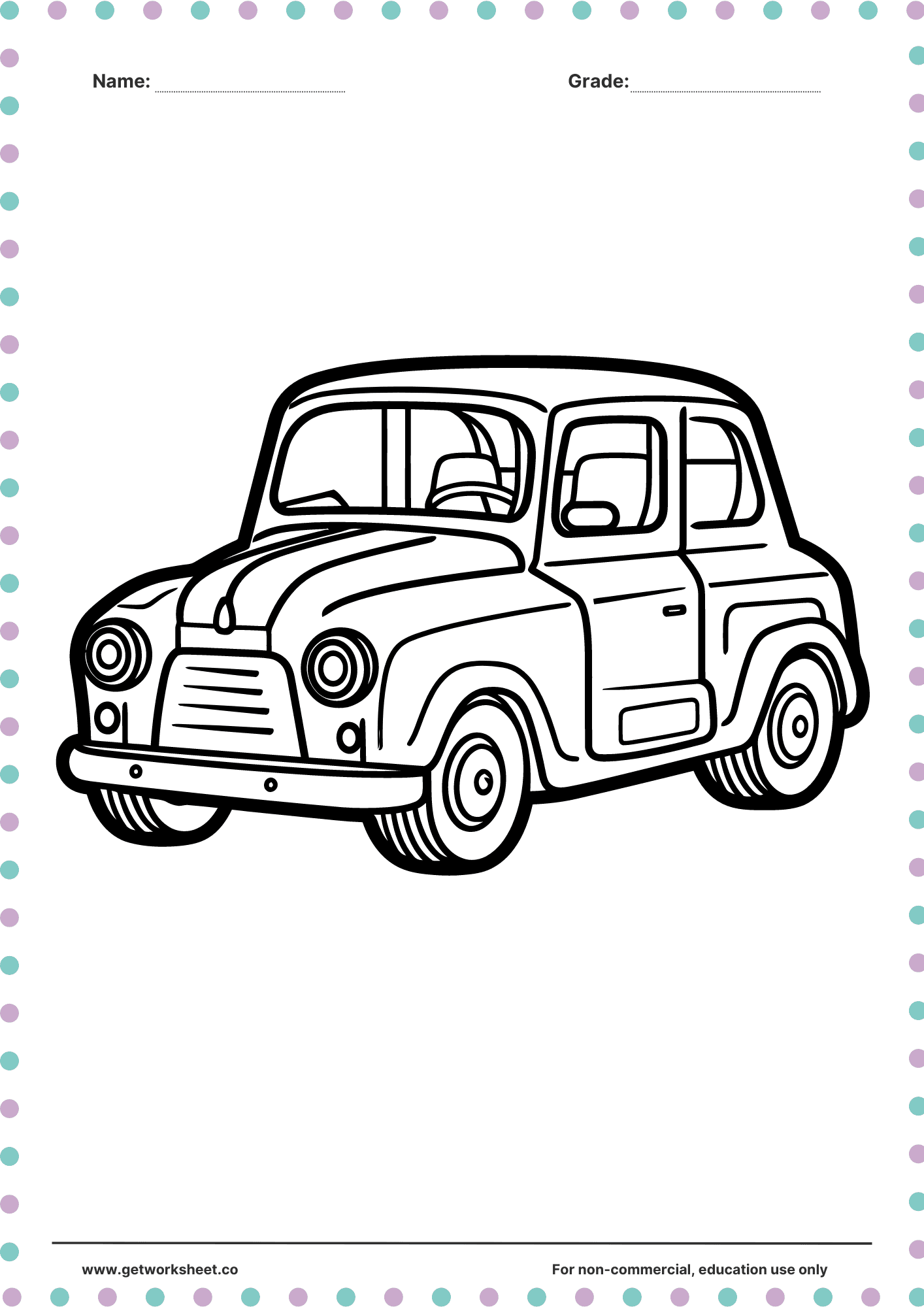 Vehicle coloring page 6