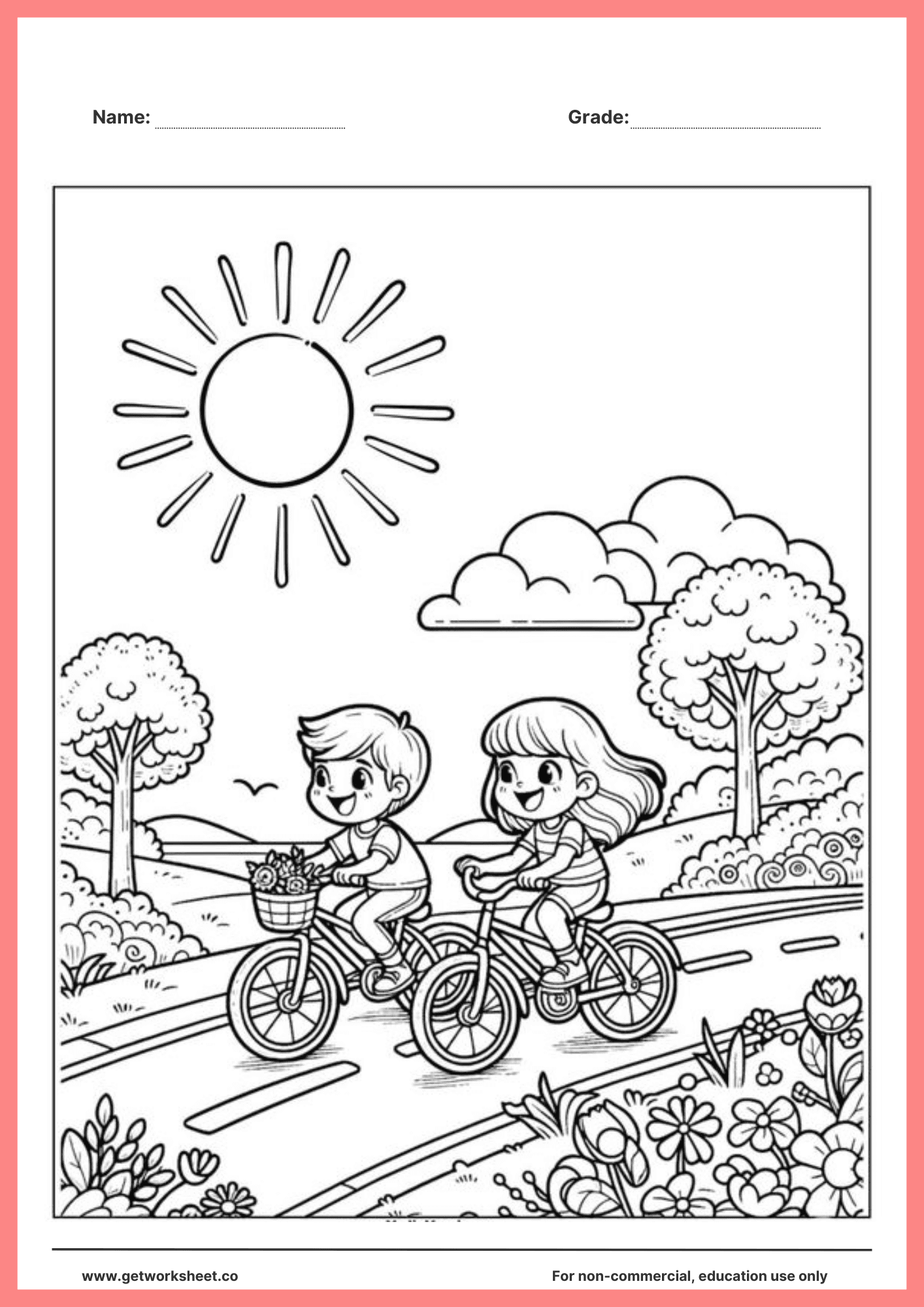 Summer coloring page printable 5