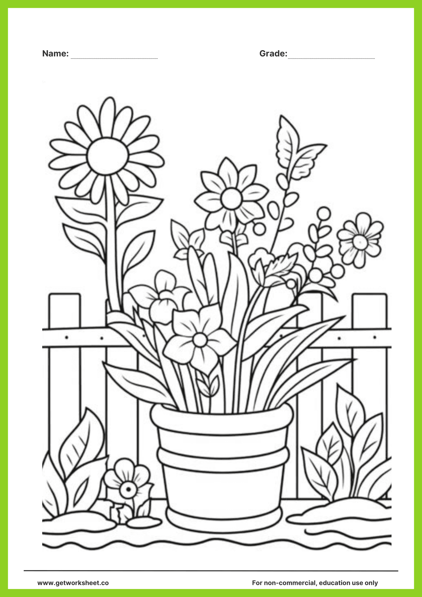 Spring coloring page printable 5